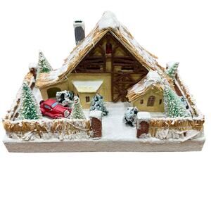 Christopher Radko Shiny Brite Alpine Meadow Sparkle putz mini Christmas village